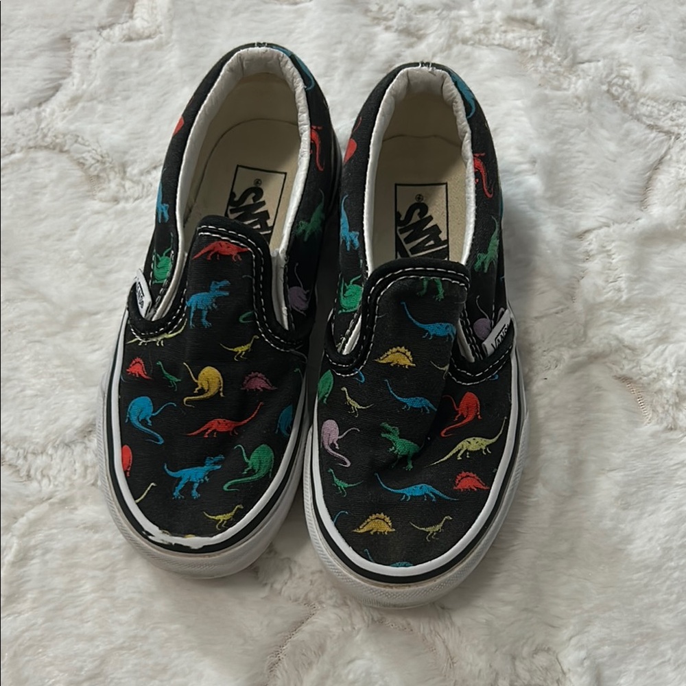 Vans Slip-On Sneakers with Dinosaur Print